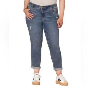 Democracy Ab solution Mid Rise Distress Detail Ankle Skimmer Jeans Womens 16W